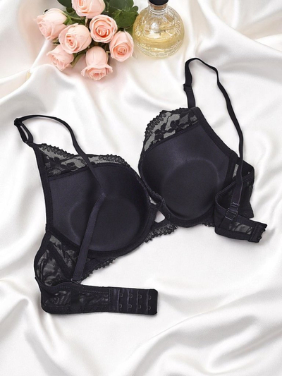 Royalfashion Damen Push-Up-BH mit Spitze Luna Push-Up