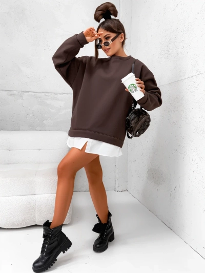 Royalfashion Baumwoll-Damen-Sweatshirt mit abnehmbarem unteren Teil
