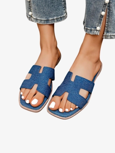 Royalfashion Damen Flip-Flops mit flacher Sohle Eval