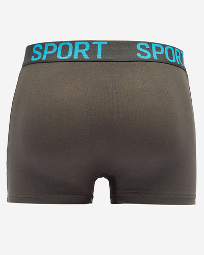 Dunkelgraue Herren-Boxershorts mit Aufschrift - Underwear