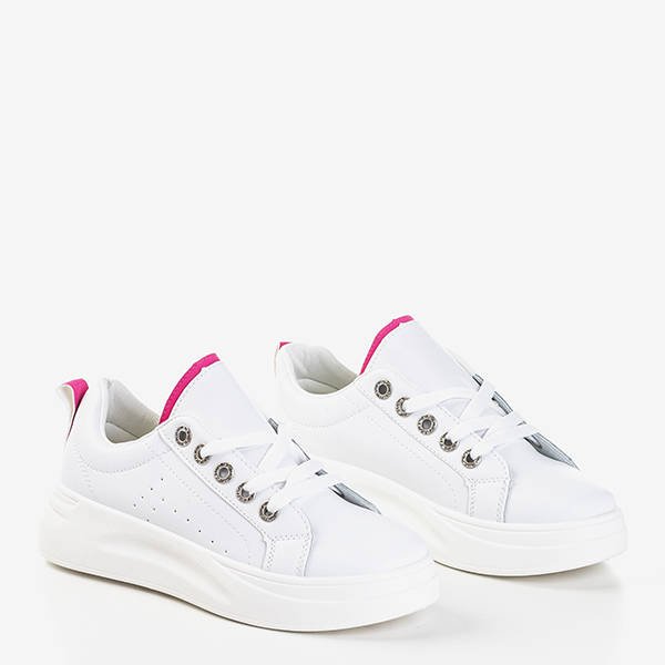 Cathleen White & Fuchsia Damen Sneakers - Schuhe