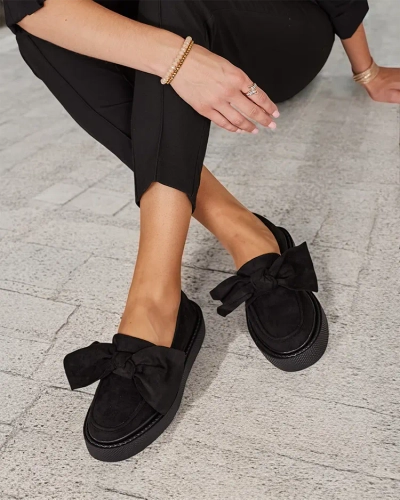 Royalfashion Damen-Halbschuhe mit Schleife Eriz