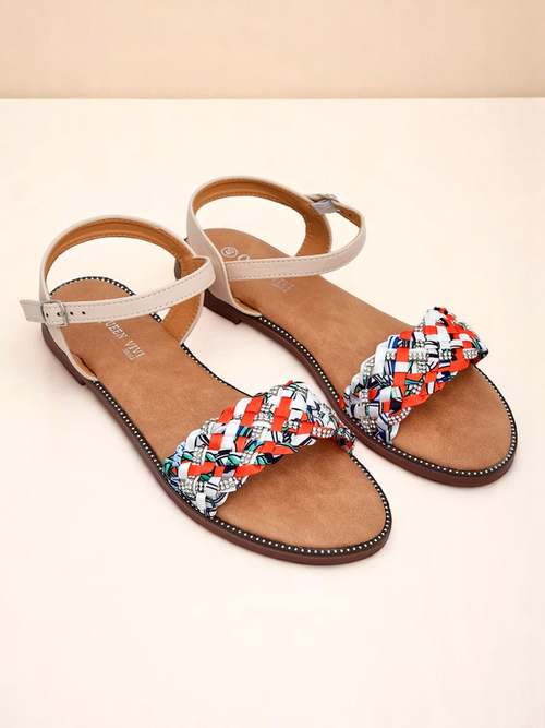 Royalfashion Жіночі сандалі на плоскій підошві ColorStrap