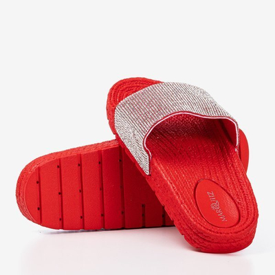 Rote Frauenschuhe mit Zirkonia Blink Blink - Schuhe