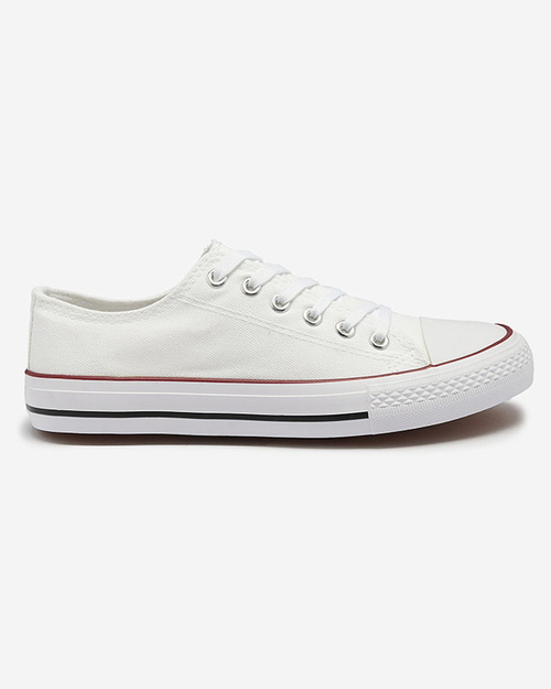 Білі жіночі класичні кеди на шнурівці Ogisa - Взуття