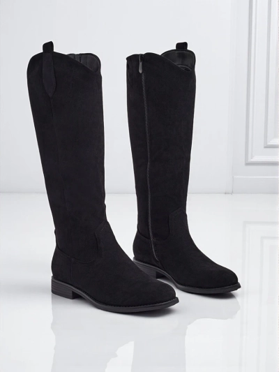 Damen Eco-Wildlederstiefel mit Blockabsatz Zamerre