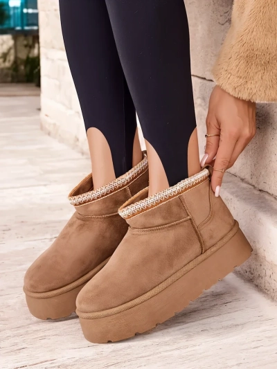 Royalfashion Damen Kurzstiefel a'la Schneestiefel Xoalla