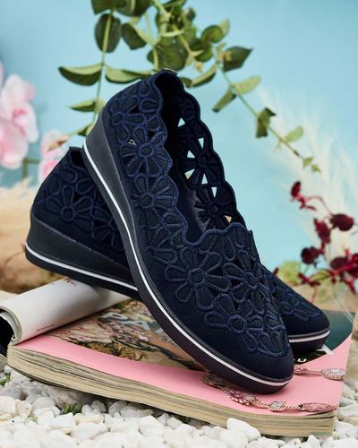 Royalfashion Damen Halbschuhe mit niedrigem Absatz Dellio