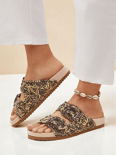 Royalfashion Damensandalen mit Schnallen Samorra