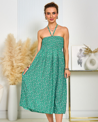 Royalfashion Damen Midikleid mit Blumenmuster