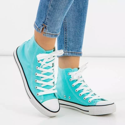 OUTLET High-Top-Sneaker für Damen in Hellblau Antonella - Schuhe