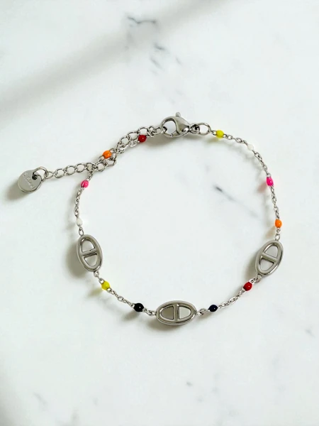 Callisto Aurea Armband mit Perlen, vergoldet