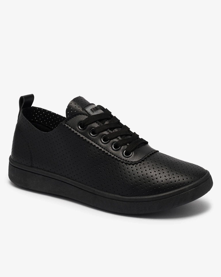 Royalfashion Damen durchbrochene Sneaker in schwarz Akeria