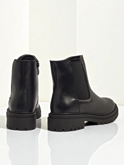 Stiefeletten aus Öko-Leder mit Zirkonia Novira