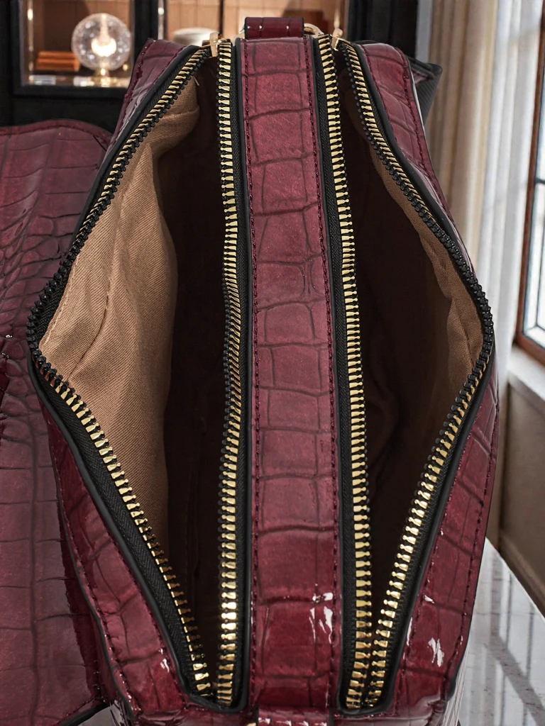 Damenhandtasche Cassandra Bordeaux Öko-Leder