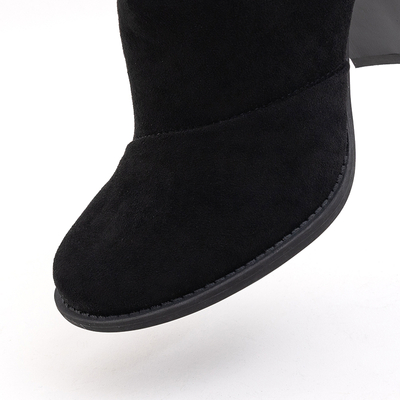 Schwarze Damenstiefel mit Ausschnitten Plinara - Schuhe