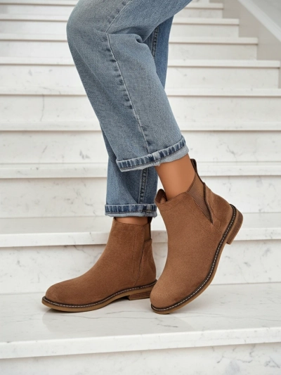 Damen Stiefeletten im Chelsea-Stil aus Öko-Wildleder Veysi