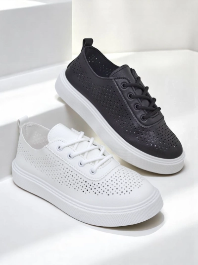 Royalfashion Damen Ażurowe Sportliche Schnürschuhe Adette