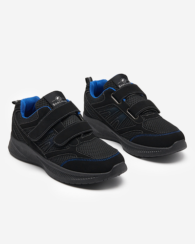 Blaue und schwarze Herrenschuhe Beniros mit Klettverschluss - Schuhe