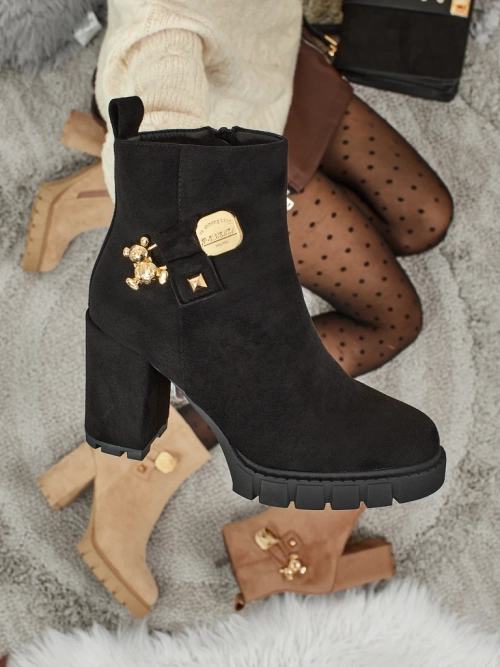 Ботильйони жіночі еко замшеві на підборах Bearr