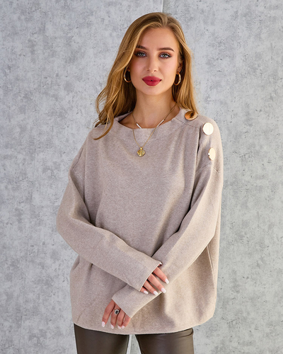 Royalfashion Dünner Damenpullover mit Schulterverzierungen