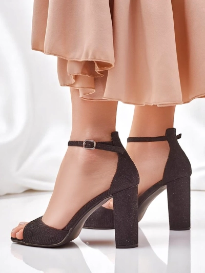 Royalfashion Glitzer Damen Sandalen Rokates