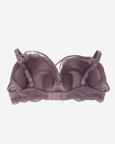 Violetter Damen-BH mit Spitze - Unterwäsche