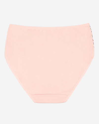 Rosa Höschen mit Aufdruck. PLUS SIZE- Unterwäsche