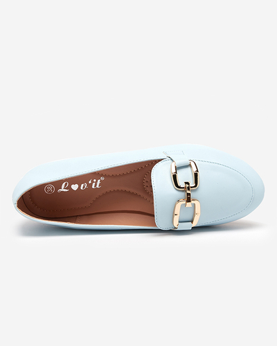 Blaue Damen-Slipper aus Kunstleder Kesine - Footwear