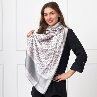 Pinker Damenschal mit Aufdruck - Accessoires