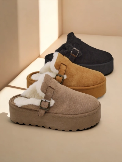 Royalfashion Kurze Knöchelstiefel ohne Absätze für Frauen Poctes