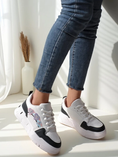 Royalfashion Damen Sneaker mit Glitzer Samoles