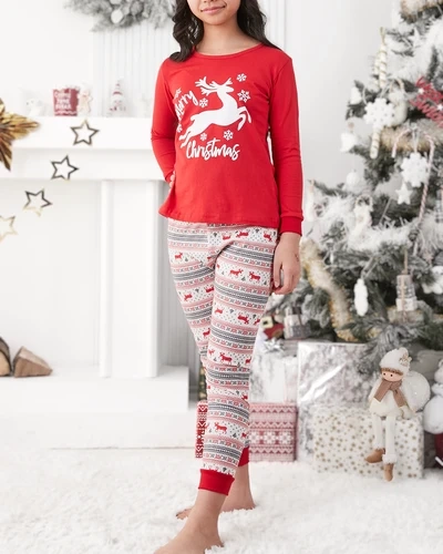 Royalfashion Weihnachts-Kinderpyjamas mit Druck