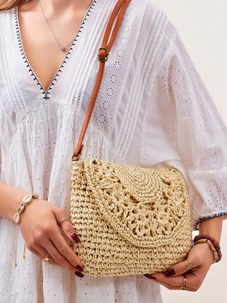 Royalfashion Kleine Strohtasche für Damen Sunny Stripes Mini