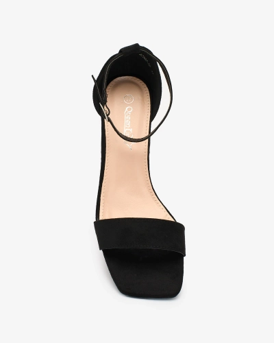 Royalfashion Niedrige Stiletto-Sandalen für Damen in Schwarz Helrem