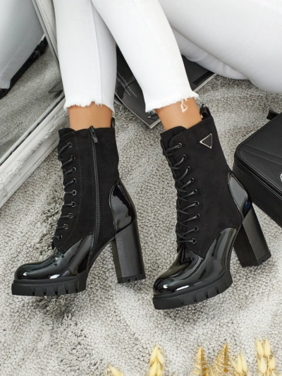 Damen Stiefeletten Öko-Wildleder mit Blockabsatz Event Bramble