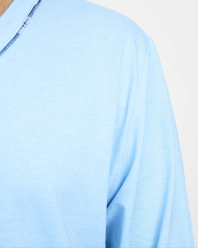 Blauer Herren-Schlafanzug mit Knöpfen - Kleidung