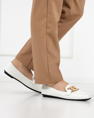 OUTLET Weiße Damenloafer Melukia - Schuhe