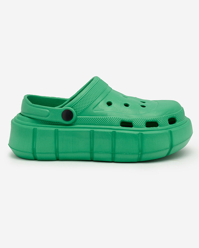 Royalfashion Dunkelgrüne Damen-Gummi-Flip-Flops Kooranza