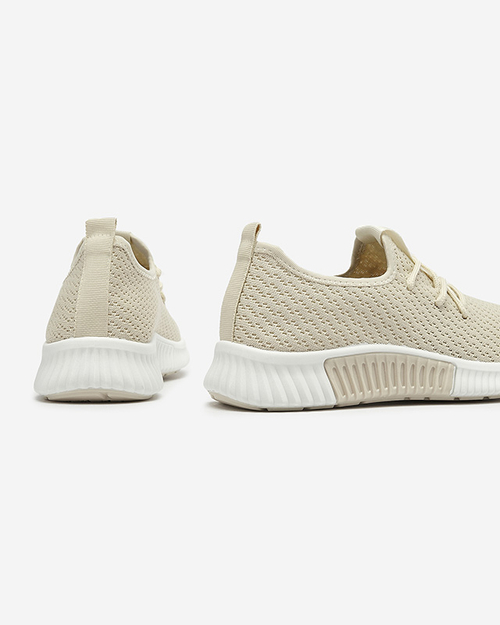 Бежеві жіночі тканинні спортивні кросівки Vobbu- Footwear