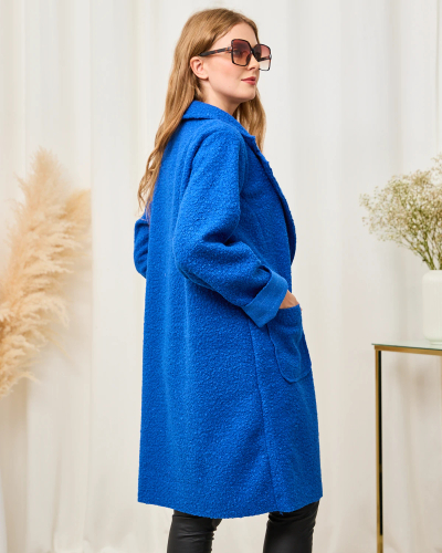 Royalfashion Cobalt Schafsfell Damenmantel