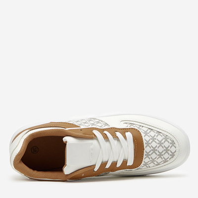 Weißer Damen-Sportschuh mit Glou-Print - Schuhe