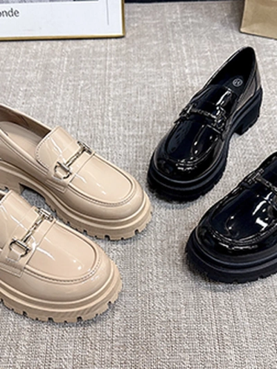 Royalfashion Damen Lackmokassins Afidale