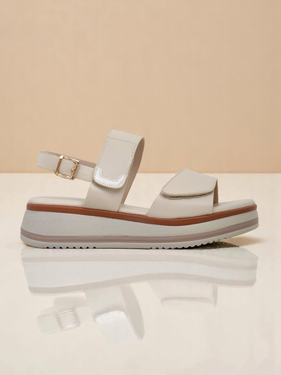 Royalfashion Damensandalen mit dicker Sohle Tulipp