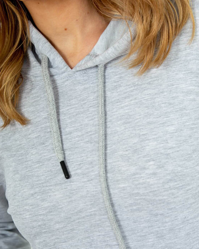 Hellgraues knielanges Damenkleid - Kleidung