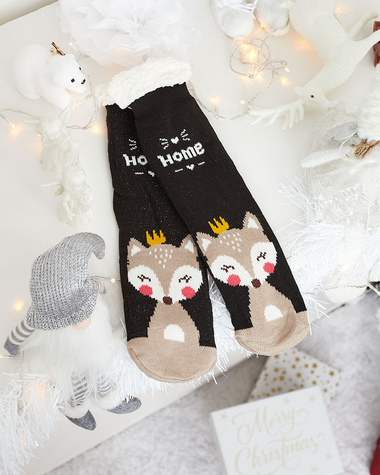 Royalfashion Damen Wintersocken mit Weihnachtsmuster