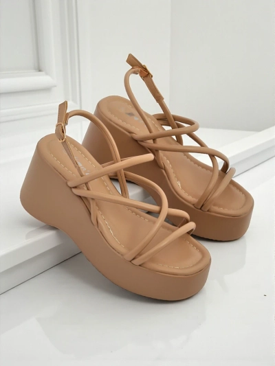 Royalfashion Damen Keilsandalen Skyline Straps