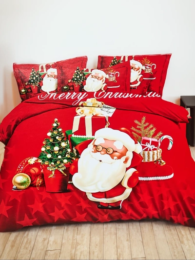 Royalfashion Weihnachtsbettwäsche 160x200 Set 3-TEILIG