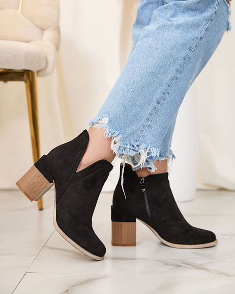 Royalfashion Schwarz Lemere Stiefel mit quadratischem Absatz