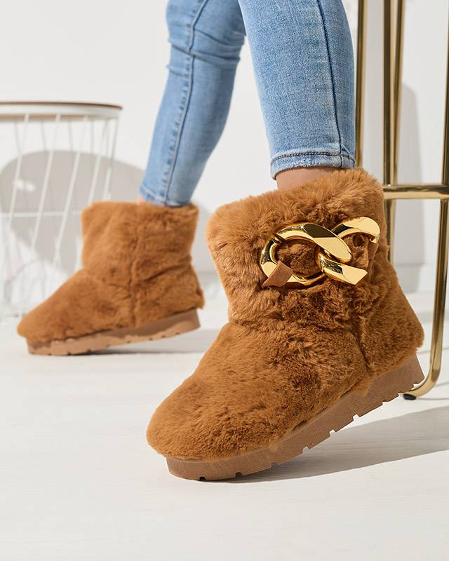 Camel Damen-Schneestiefel mit Pelz Sattopa- Footwear